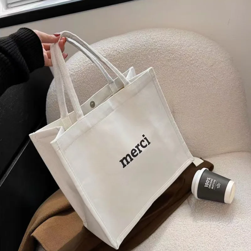 

Women Canvas Shoulder Bag Lettering High Quality Casual Purse Handbag Tote Bag Large Capacity Luxury Designer Shopping Beach Bag