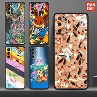 anime pokemon eevee case for samsung galaxy s22 ultra s21 plus s20 fe silicone phone cover s10 lite s10e s9 s8 s7 edge tpu shell