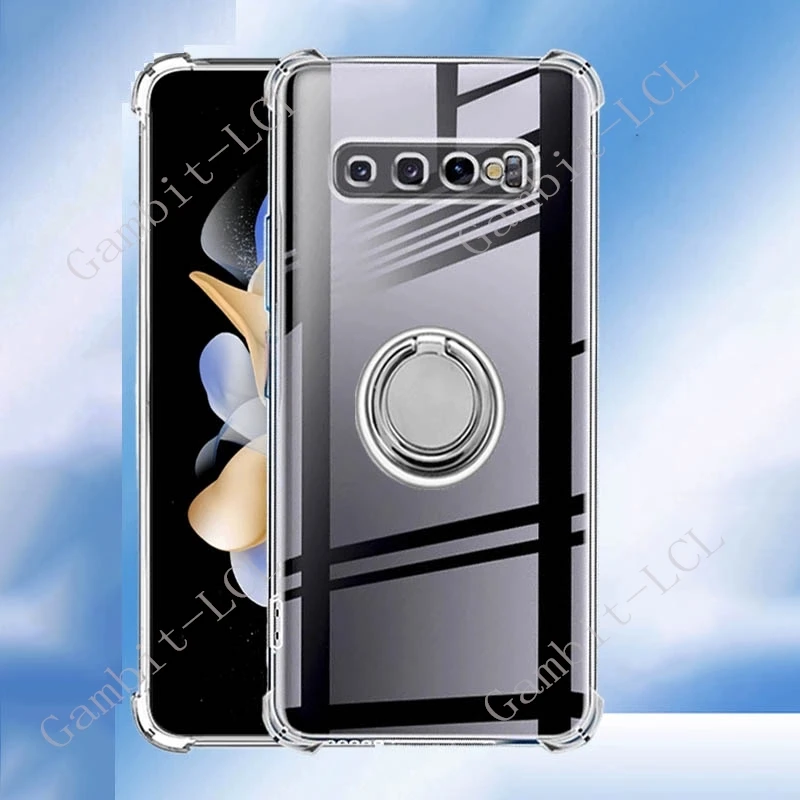 Фото Для Samsung Galaxy S10+ S10 5G S10e Note 20 10 9 8 10 10+ S9 S9+ Заднее кольцо-держатель Кронштейн Чехол для телефона Смартфон ТПУ Мягкий чехол №1