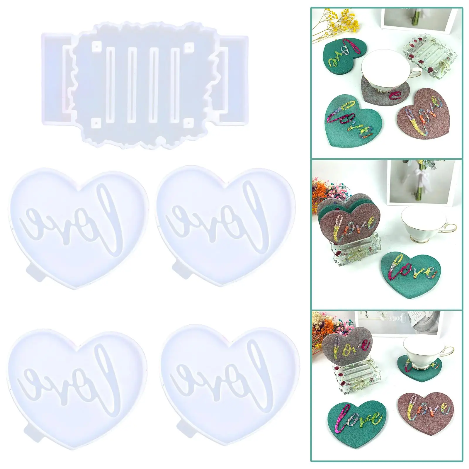 

Форма из смолы, подставка, украшения, креативные романтические поделки ручной работы, искусство, сделай сам, кристалл, фотолитье, форма