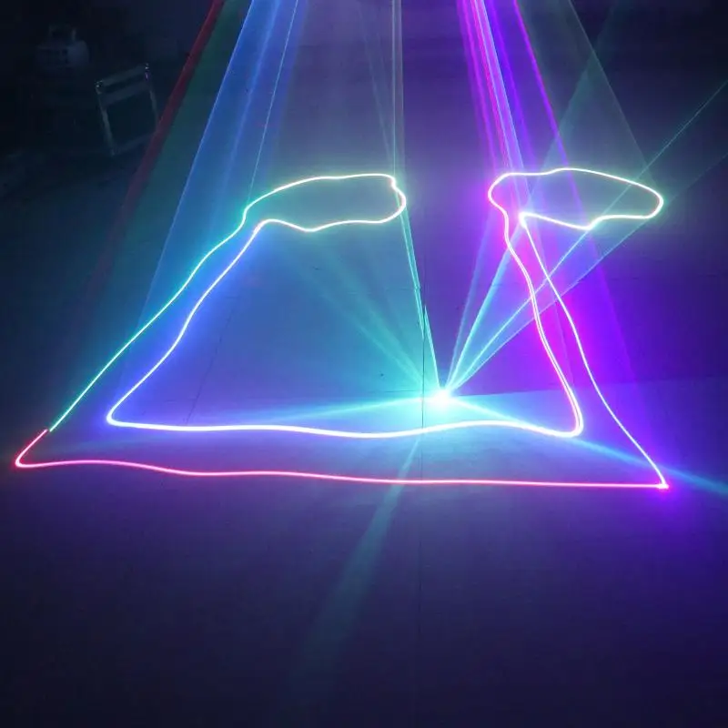 500 МВт RGB Полноцветный сканирующий лазерный луч линейный узор полноцветная