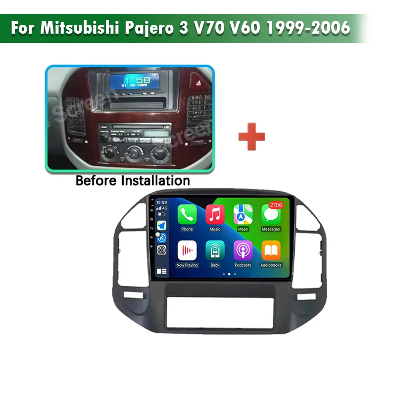 Android 15 для Mitsubishi Pajero 3 V70 V60 1999-2006, автомобильный радиоприемник, мультимедийный беспроводной автоплеер, GPS-навигация, стереоголовка (art.: 3920d385017f2) - 3920d385017f2