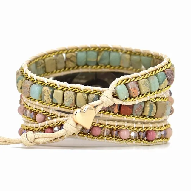 22mm 20mm Bohemian Watch Strap For Galaxy Watch 4 Strap 44mm women gemstone bracelet For Huawei Amazfit GTS 2 3 Pro GTR gt2pro