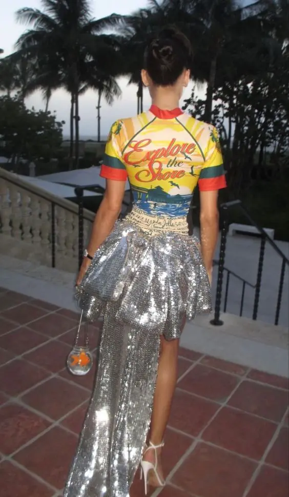 Уникальные блестящие серебряные юбки с блестками женские бантом модная короткая