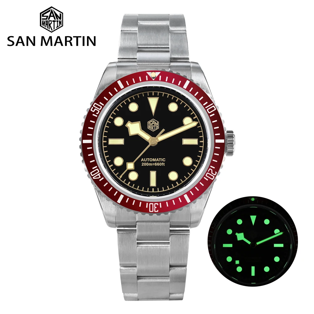 

Watchdives x San Martin Retro Watch SN004 6200 BB58 NH35A Movement Automatic Sapphire C3 Luminous 200m Waterproof Diver Watch