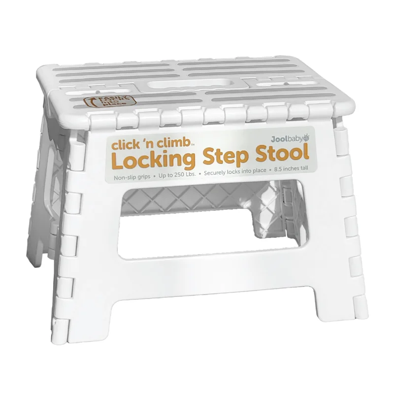 

Jool Baby Click 'N Climb Locking Step Stool, Non-Slip, Carry Handle - White