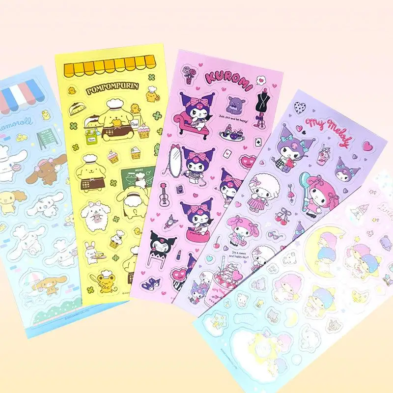 

Милые аниме наклейки Sanrio, эстетические наклейки, милые наклейки «Моя Мелодия», Коричный курол, милые граффити, наклейки «сделай сам» для ноу...