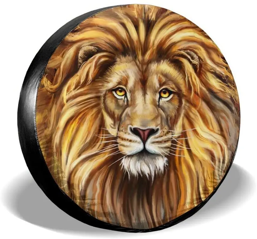 

King Lion Spare Tire Cover Waterproof Dust-Proof UV Sun Wheel Tire Cover Fit for ,Trailer, RV, SUV and Many Vehicle 15 Inch