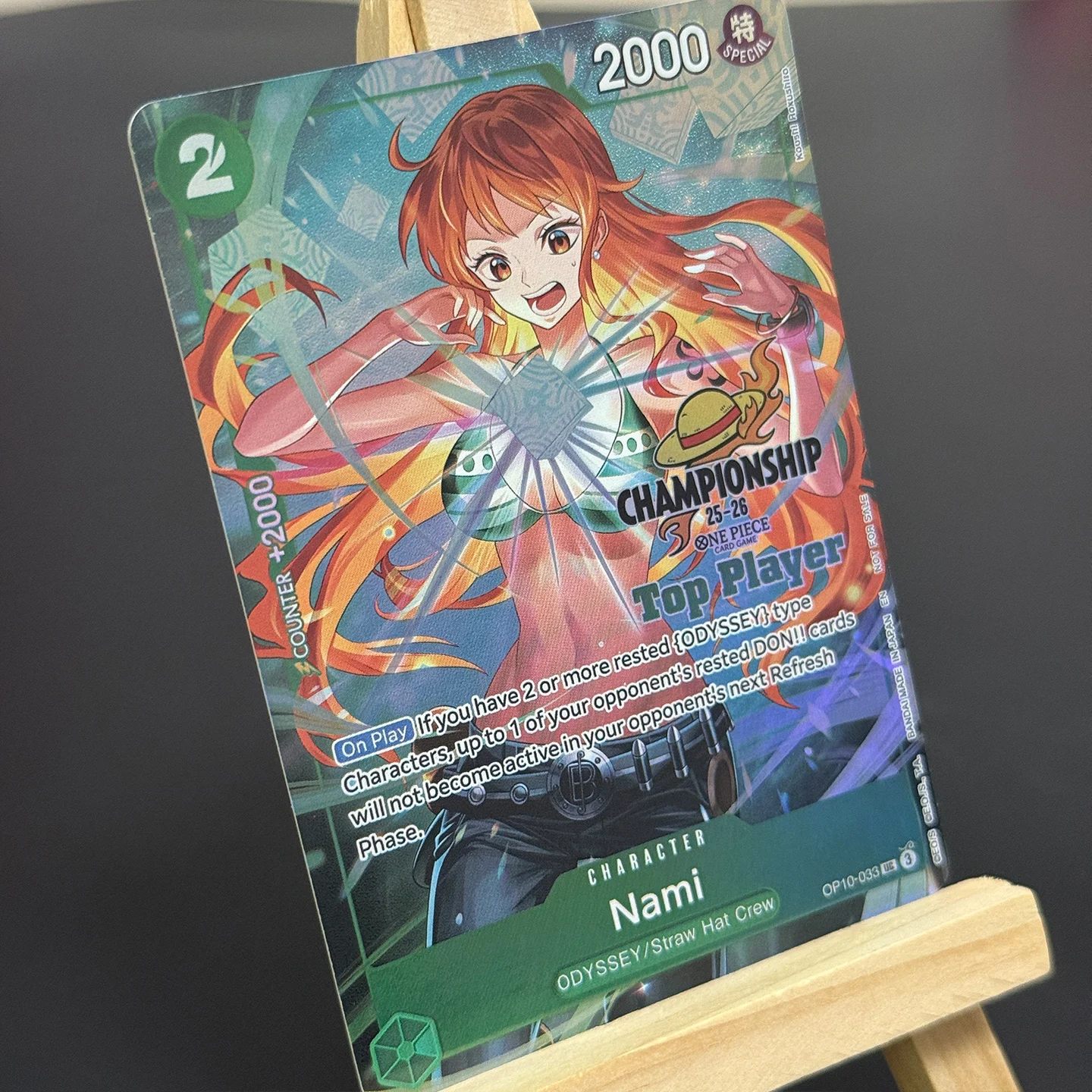 Фото Коллекционная карта One Piece TCG OPCG на английском языке: Нами UC OP10-033, набор Top Player Pack CS 25-26, фольгированная карта-прокси №4
