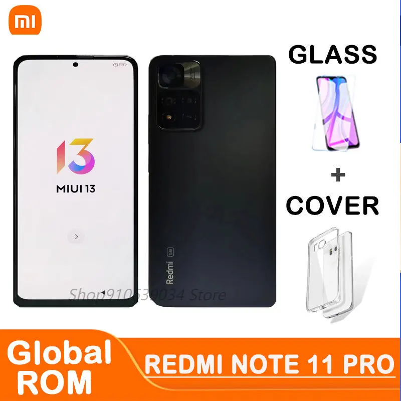 

Smartphone Xiaomi Redmi Note 11 Pro 5G 67W Global Version Plus 67W HyperCharge Dimensity 920 120Hz AMOLED 108MP