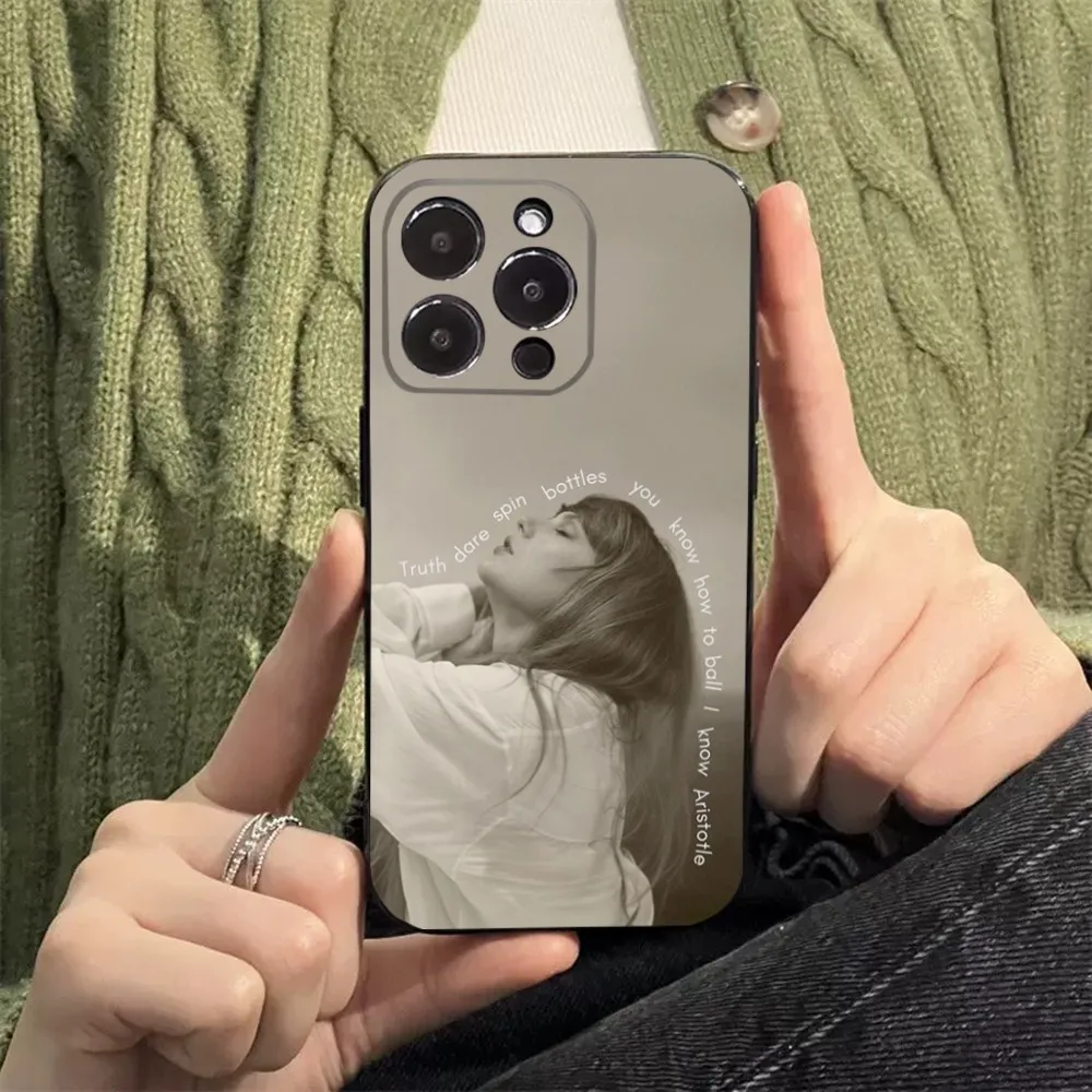 T-TaylorS TTPD S-SwiftS Phone Case For iPhone 16 15 14 13 12 11 Plus Pro Max XS X XR SE Mini 8 7 Soft Silicone Black Cover