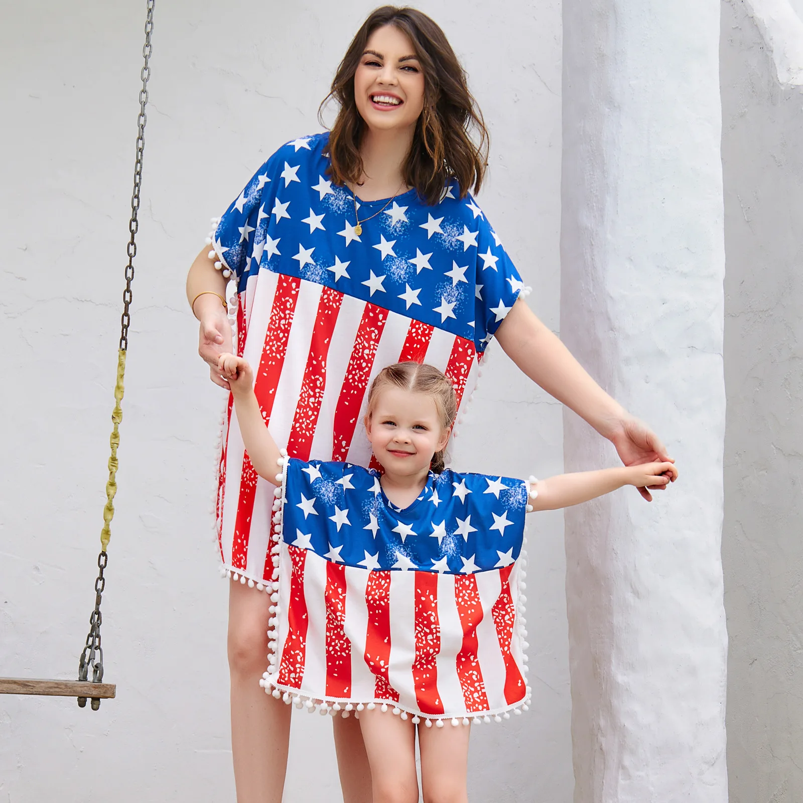 

Mommy and me Clothes Summer 4th of July Girl Outfits Mom and Daughter Tshirt Independance Day Costume Family Look Top