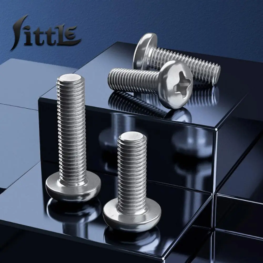 

5/100 Pcs M2.5 M3 304 Stainless Steel Cross Round Head Screws Bolts Extended Thread Universal Screw Parafuso Tornillos Vis