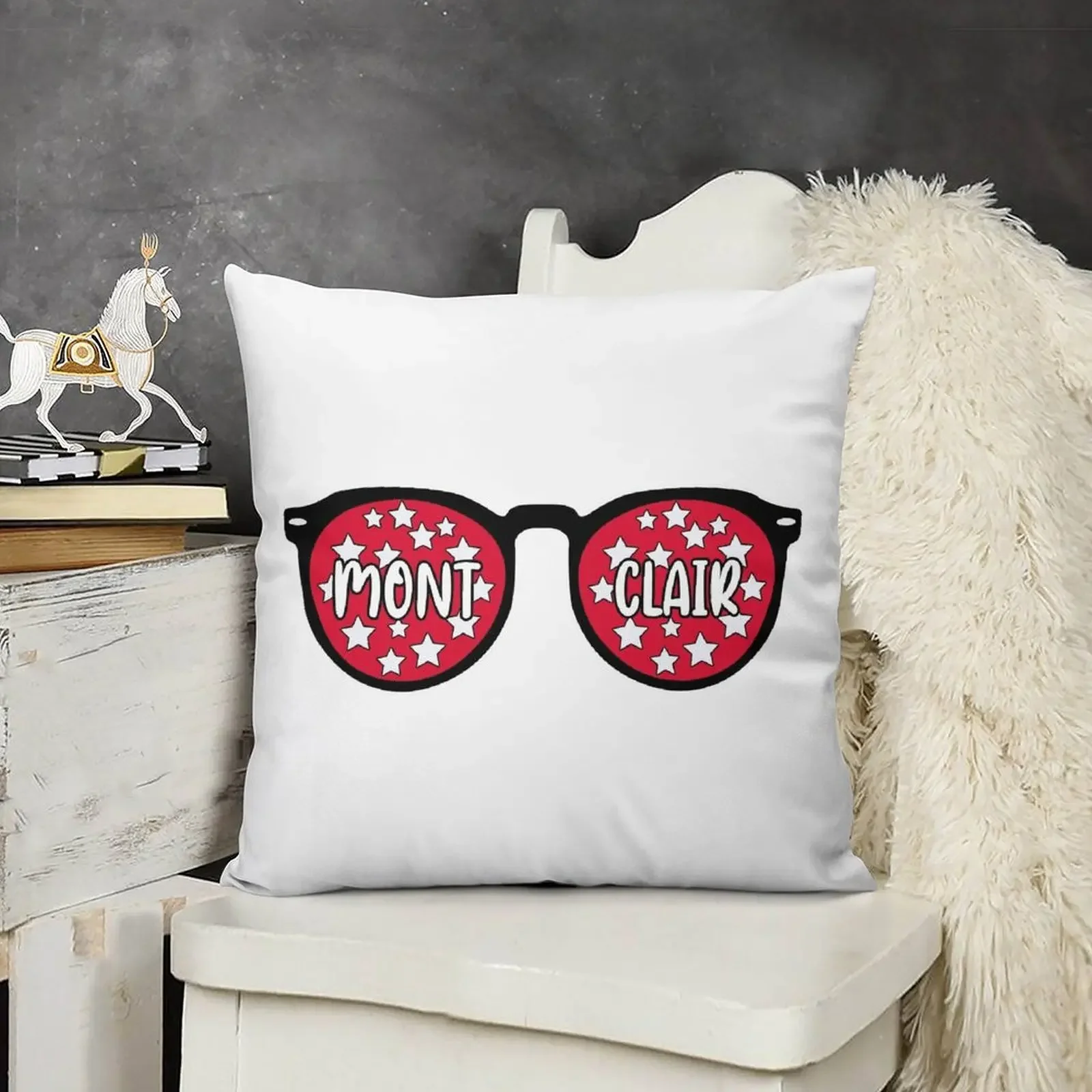 Montclair State Печатная декоративная наволочка из полиэстера