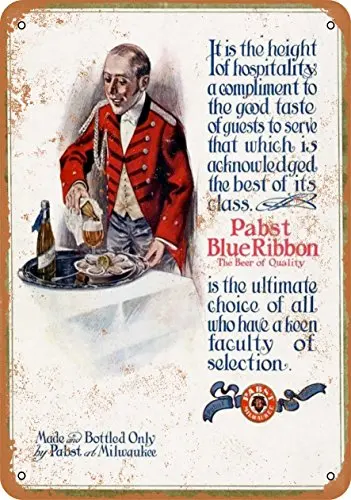 1 шт. металлический знак - 1911 Pabst Beer винтажный вид