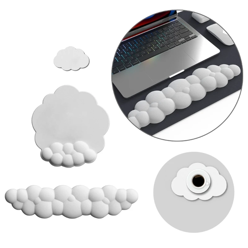 

3PCS CLOUD Shape Mousepad Ergonomic Supports Mouse Hand Rest Wrist Rest Pads