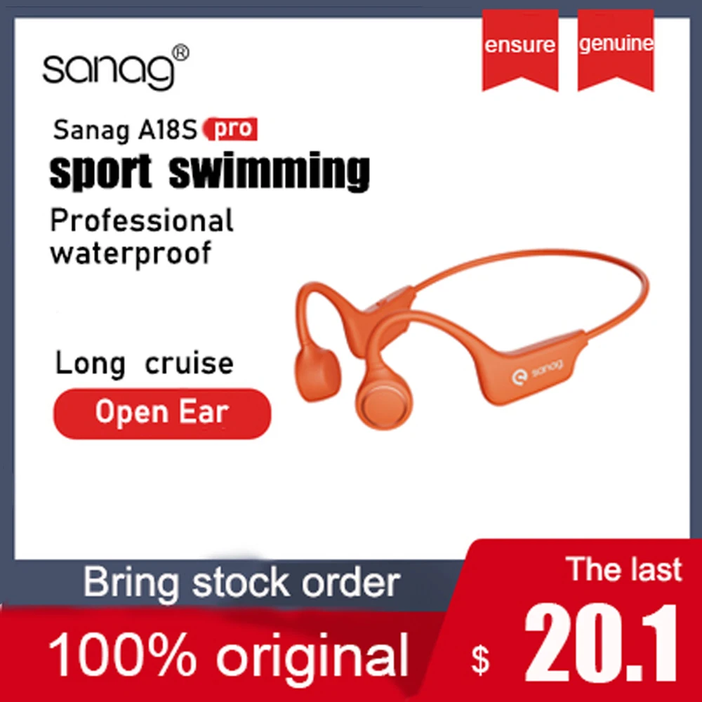 Беспроводные Bluetooth-наушники Sanag A18S PRO с открытым ухом |