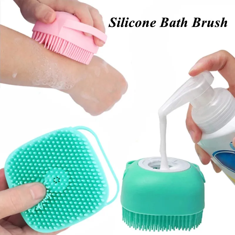 

3 Colors Silicone Bath Brush Shampoo Massager Shower Ball Brush Bath Soft Brush Bathroom Wash Massage Body Care