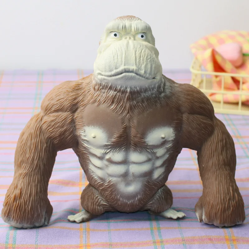 

Antistress Gorilla Sculpture Stretch Gorilla Statue Cartoon Tricky Creative Knead Sand Toy Elasticity Soft Glue Vent Kid Gift