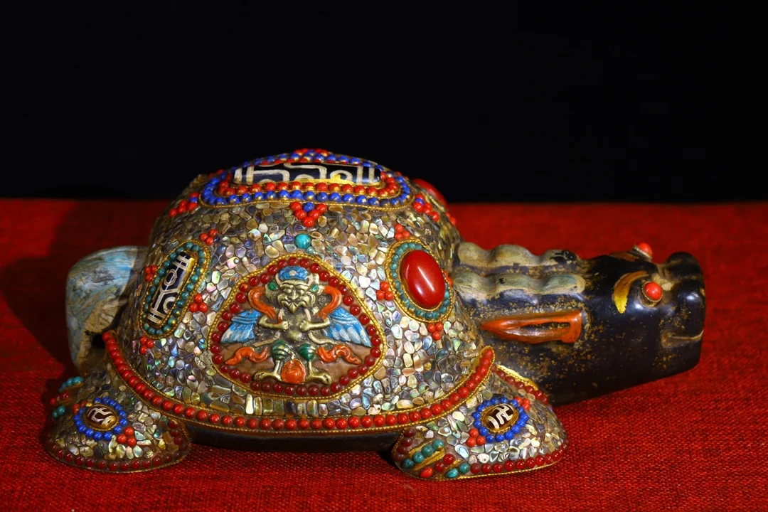 10-дюймовая коллекция тибетского храма старый натуральный метеорит драгоценный