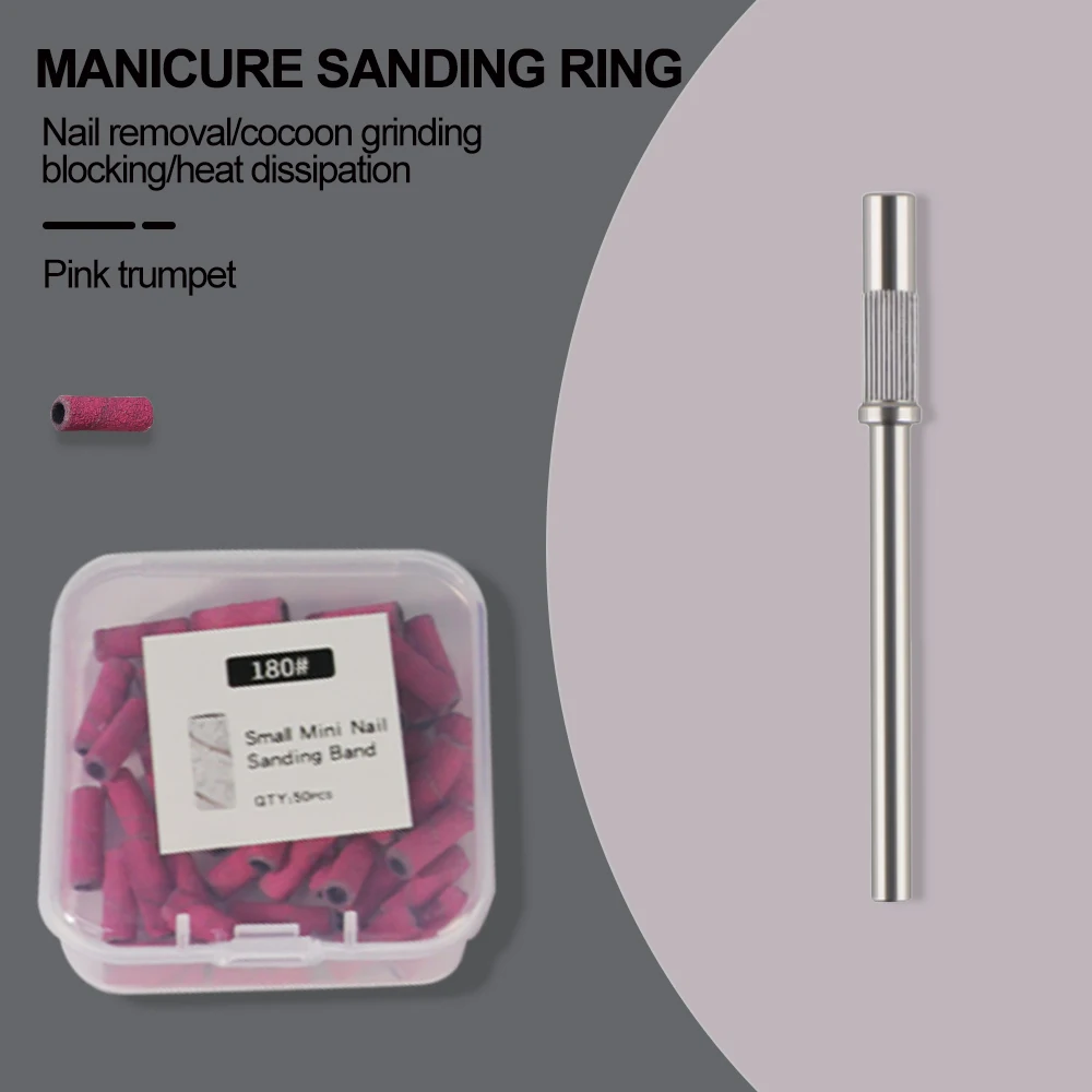 50 шт. 3 1/6 5 мм мини-набор шлифовальных лент с набором оправок для сверл ногтей