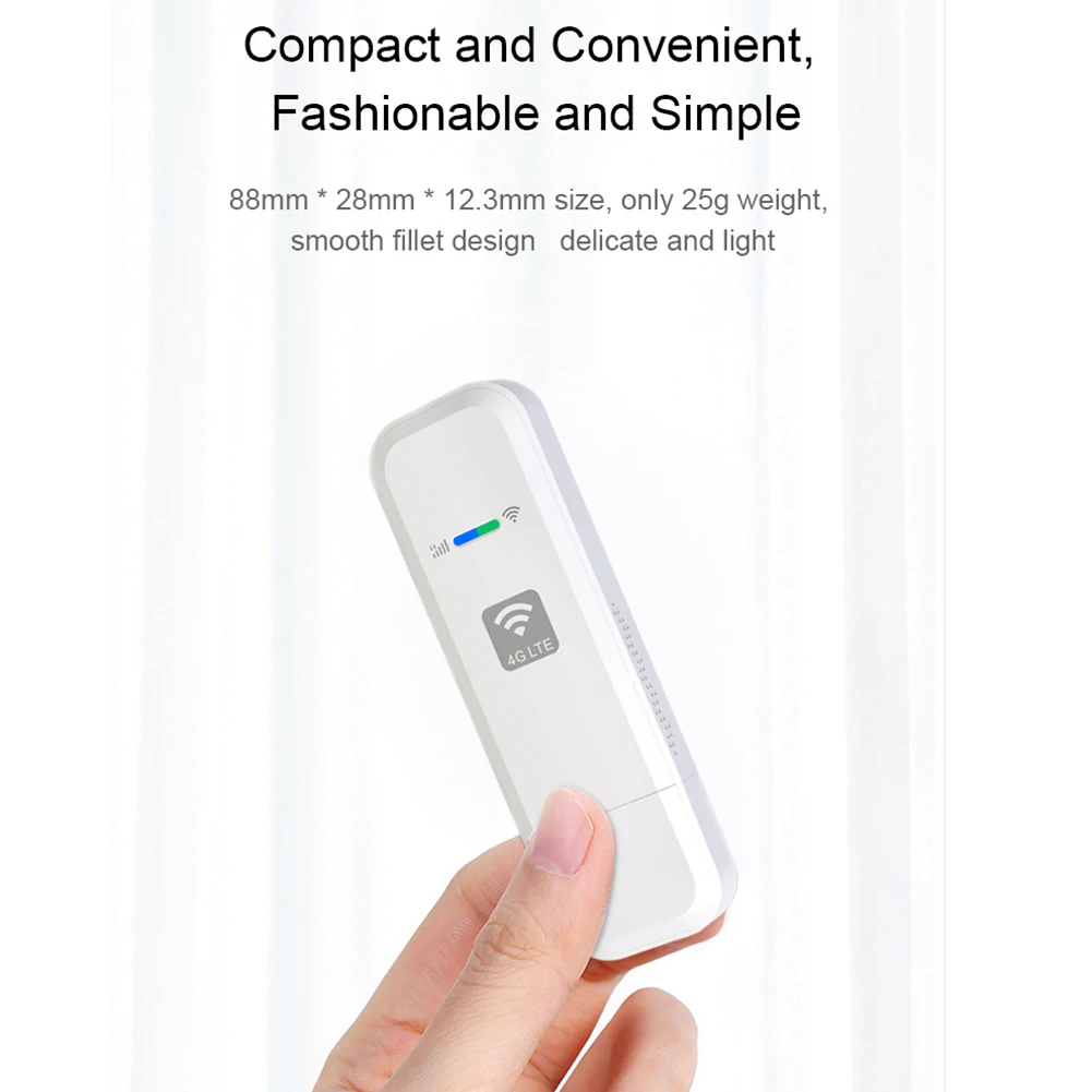 

4G WiFi Dongle USB беспроводной маршрутизатор Портативный Wi-Fi LTE модем карманный хот-спот мобильный сетевой адаптер Plug-and-Play для вечеринок Trave