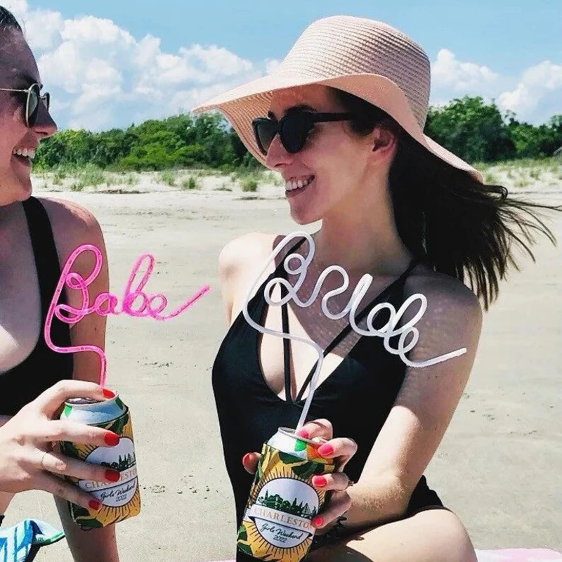 

Bride to be babe Straw beach pool yacht rustic Wedding Bridal Shower Bachelorette hen Party Bach Bash Decoration bridesmaid Gift