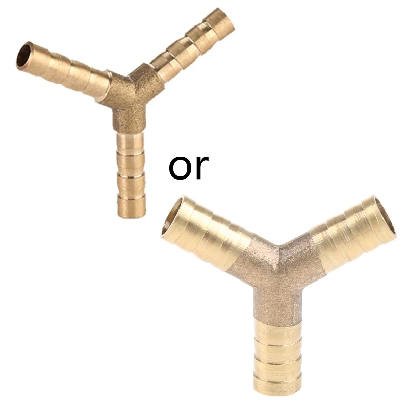 

P82D Connector 2/3/4-way Hose Joint Tube Brass Barb Hose Fitting Water Tube Fittings for Air Oil Tube Hose Multi-Sizes