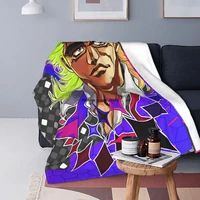 speedwagon robert blanket anime jojos bizarre adventure plush awesome breathable throw blankets for bedding lounge all season