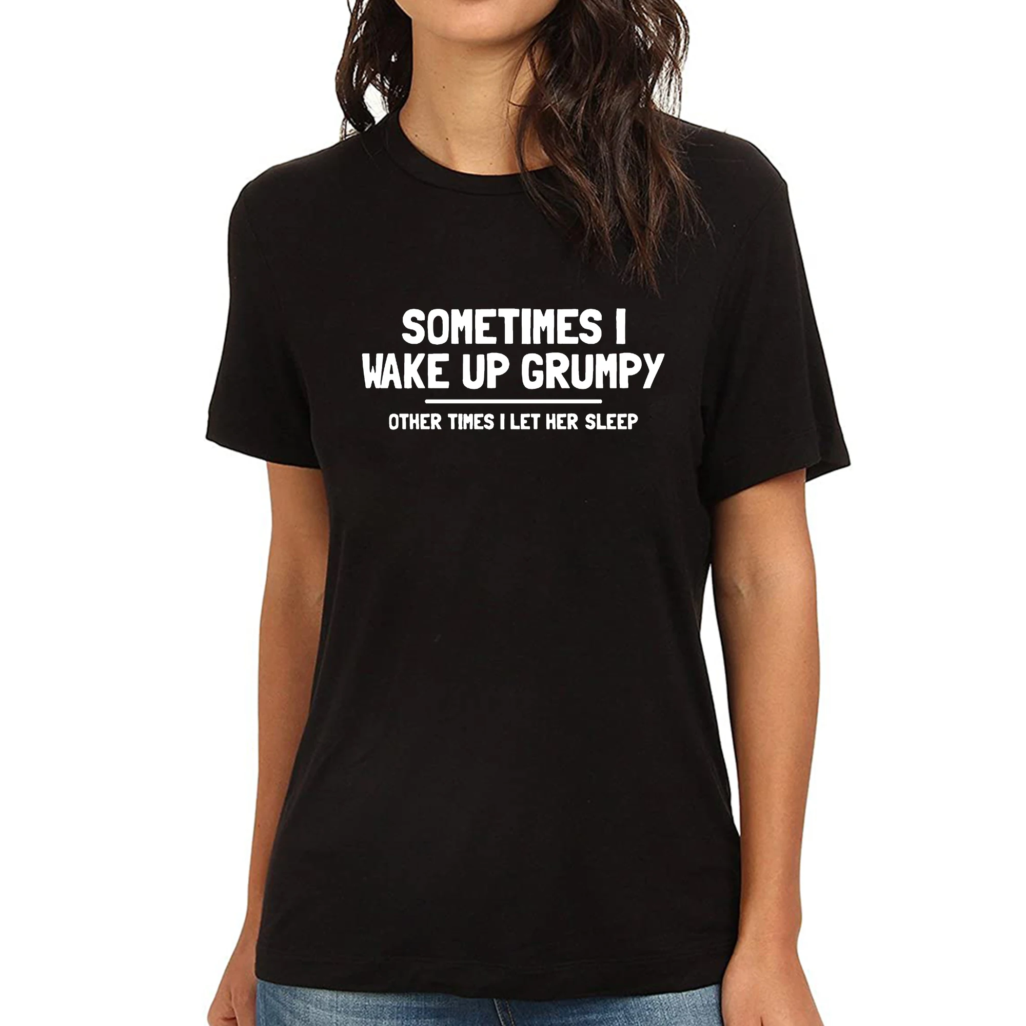 

Lyprerazy женщины иногда Я пробуждаю GRUMPY смешная Футболка с принтом