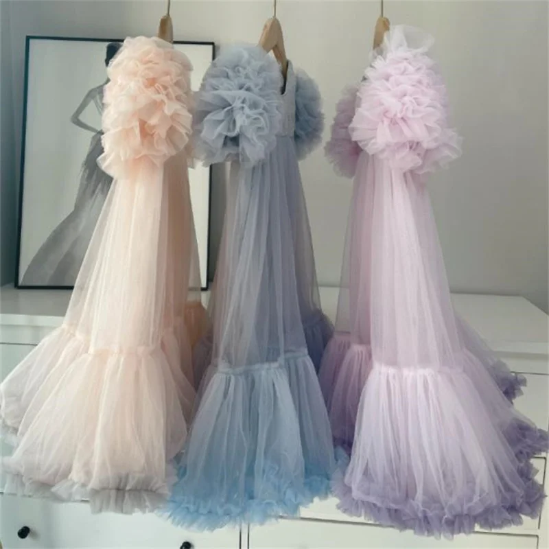 

New girl tutu sequin casual long dress mesh puff sleeve baby princess dress