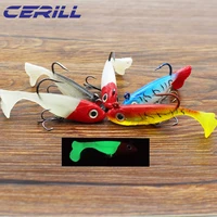 cerill 10 pcs minnow with hooks jigging wobblers soft fishing lure silicone artificial swimbait paddle tail shad pike bass bait