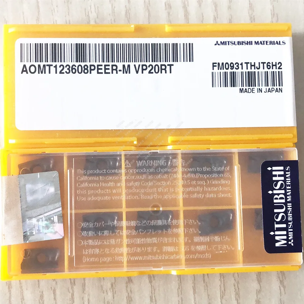 100% Оригинальные MITSUBISH AOMT123608PEER-M VP20RT карбидные вставки 10 шт. токарных инструментов