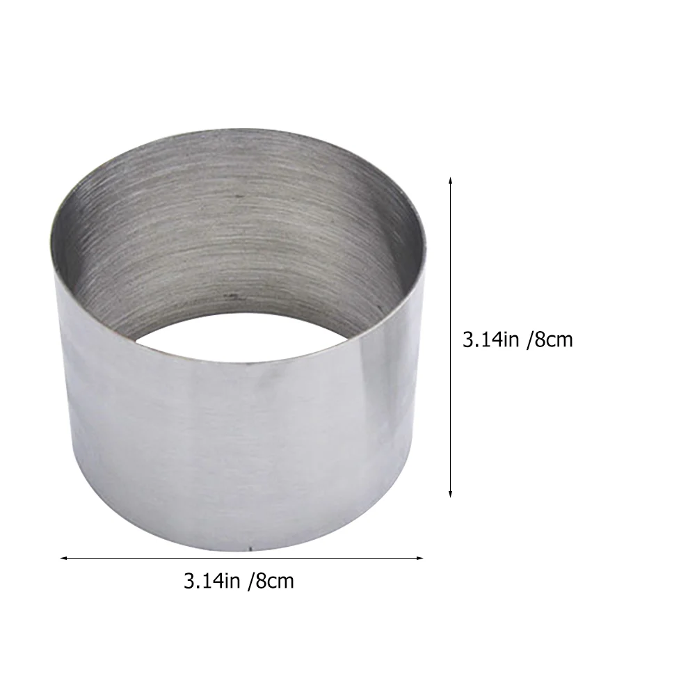 

Ring Press Molds Cake Round Tart Mousse Stainless Steel Pastry Patty Maker Metal Nonstick Rings Circle Cold Burger Empanada Roti