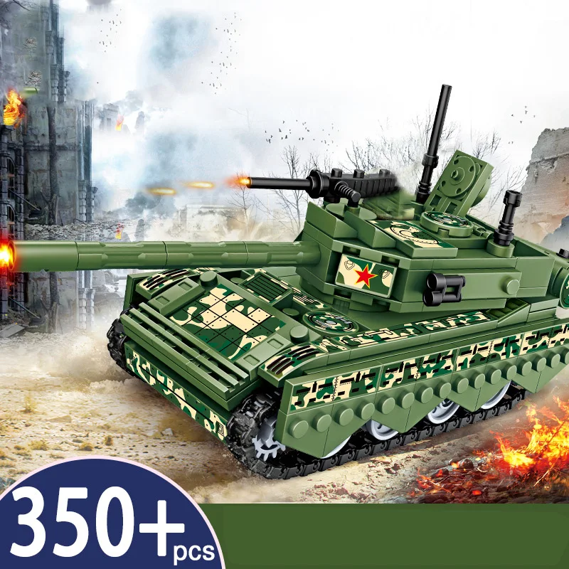 

World War II Military Series WW2 99A Main Battle Tank Soldier DIY Weapon Accessories Building Blocks Bricks Toys Christmas Gifts