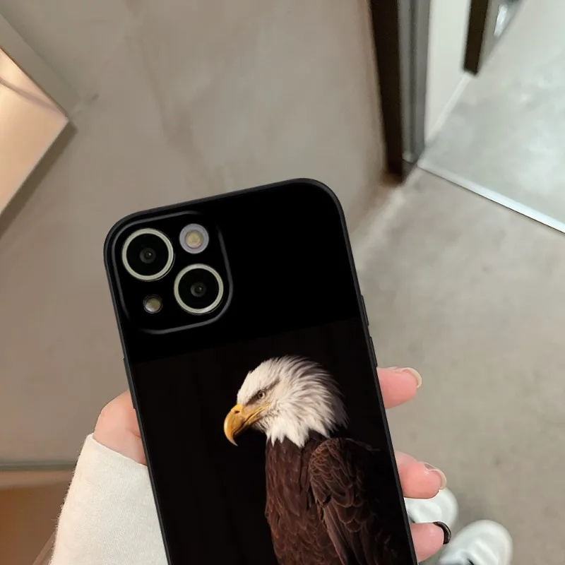 cool Eagle Animal Phone Case FOR IPhone 14 13 11 12 Pro 8 7 Plus X 13 Pro MAX XR XS MINI Black Covers