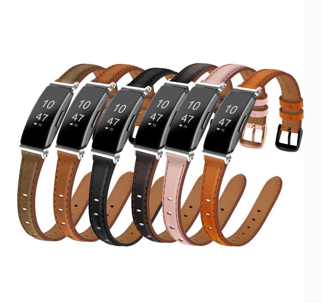 Leather Strap for Fitbit Inspire/inspire 2/inspire HR Band  Wristband Bracelet Watchband for Fitbit ACE 2/ACE 3 Smartwatch Band