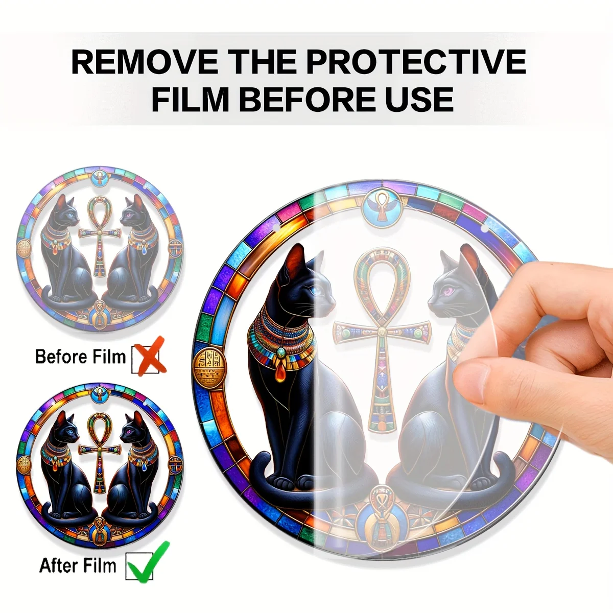 Египетский Бастер Кот Богиня Акриловый Ловец Солнца-Древний Декор Египетские