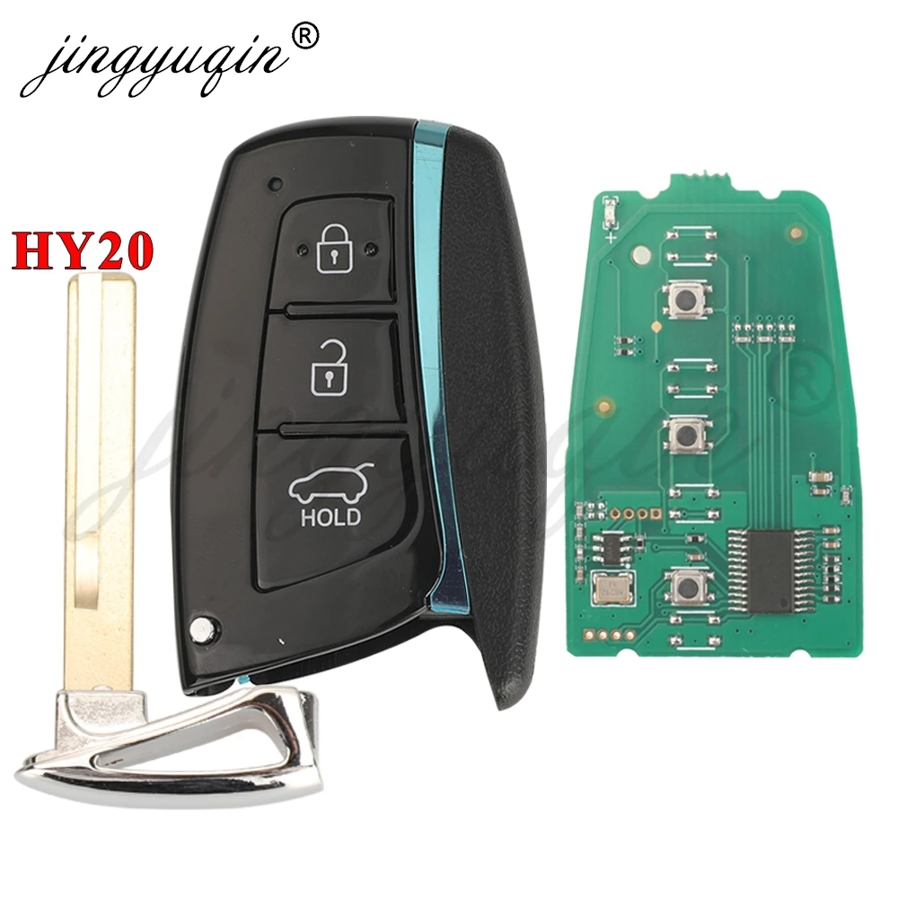 

Бесконтактный Смарт-ключ-пульт Jingyuqin С Чипом ID46 433 МГц Для Hyundai IX45 Grand SantaFe Santa Fe 2012-2018, ABS+металл