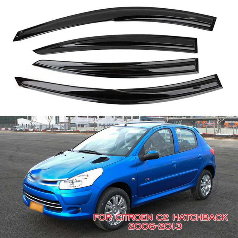 

For Citroen C2 Hatchback 2006 2007 2008 2009 2010 2011 2012 2013 Car Side Window Visor Sun Rain Deflector Guard Awning Shelter