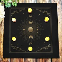 sun face with moon phase tarot tablecloth celtic velvet altar cloth pagan witchcraft divination astrology oracle card pad snakes