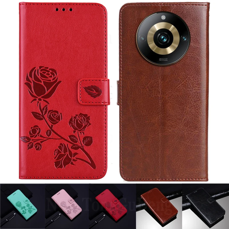 Флип-чехол кожаный с отделениями для карт флип-чехол Realme 11 Pro Plus RMX3740 Магнитный