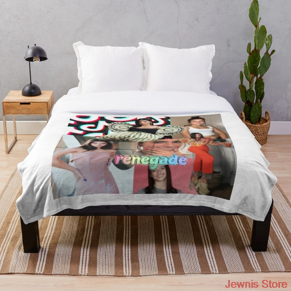 

charli damelio Blanket Plush Velvet Warm Decoration Bed Home Throw Sofa Blankets Unisex Children Boys Gifts Adult NEW