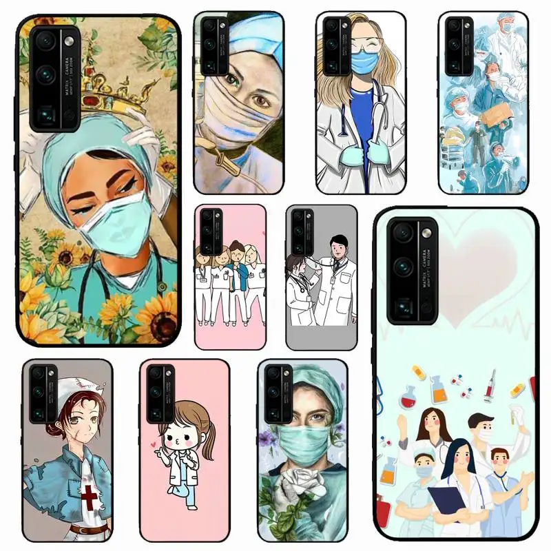 

Cartoon Medicine Doctor Nurse Phone Case for Huawei Honor 10 i 8X C 5A 20 9 10 30 lite pro Voew 10 20 V30