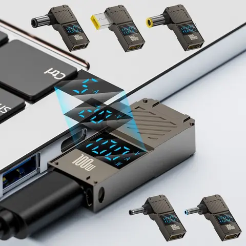 Конвертер USB-C в постоянный ток 100 Вт с цифровым дисплеем