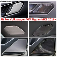 stainless steel loudspeaker cover for volkswagen vw tiguan mk2 2016 2022 door speaker sound frame car accessories interior kit