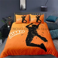 luxury 3d sport basketball print kids teens bedding set comfortable duvet cover pillowcase home textile singlequeenking size
