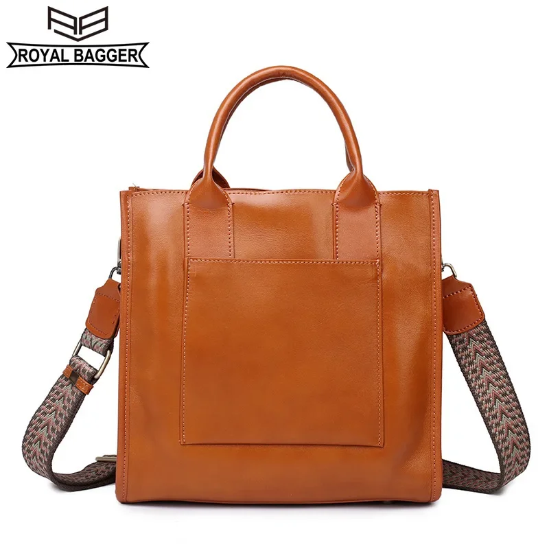 

Сумка-тоут женская из натуральной воловьей кожи с верхними ручками