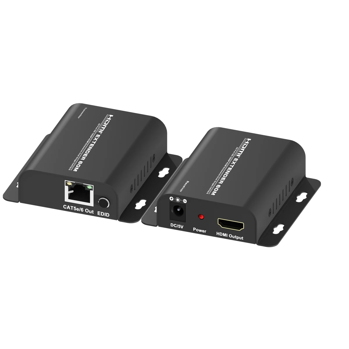 

60 м HDMI удлинитель 1080p 3D HDMI RJ45 Ethernet конвертер США ЕС разъем передатчик приемник над Cat 5e/6