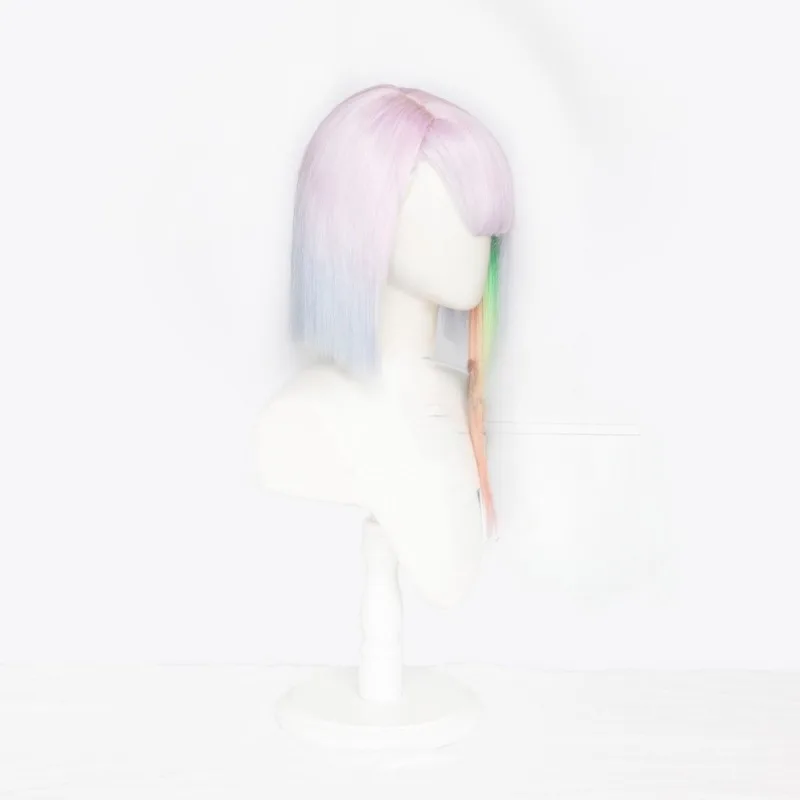 KUCLUT розовый киберпанк парик 45 см